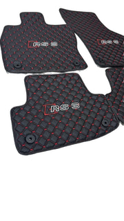 Audi RS3 Floor Mats Leather Front Rear Carpet Liner Audi RS3 Car Floor Mats Set