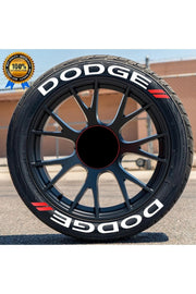 Tire Lettering DODGE Permanent raised Stickers fits to 16