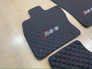 Audi RS3 All Models Waterproof Custom Car Audi RS3 Floor Mat Leather Front Rear Carpet Liner Audi RS3 Car Floor Mats Set