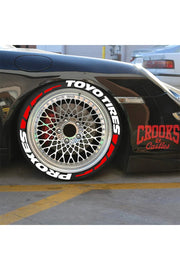 Tire Lettering TOYO TIRES Permanent raised Stickers fits to 16