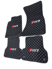 Audi RS7 All Models Waterproof Custom Car Audi RS7 Floor Mats Leather Front Rear Carpet Liner Audi RS7 Car Floor Mats Set