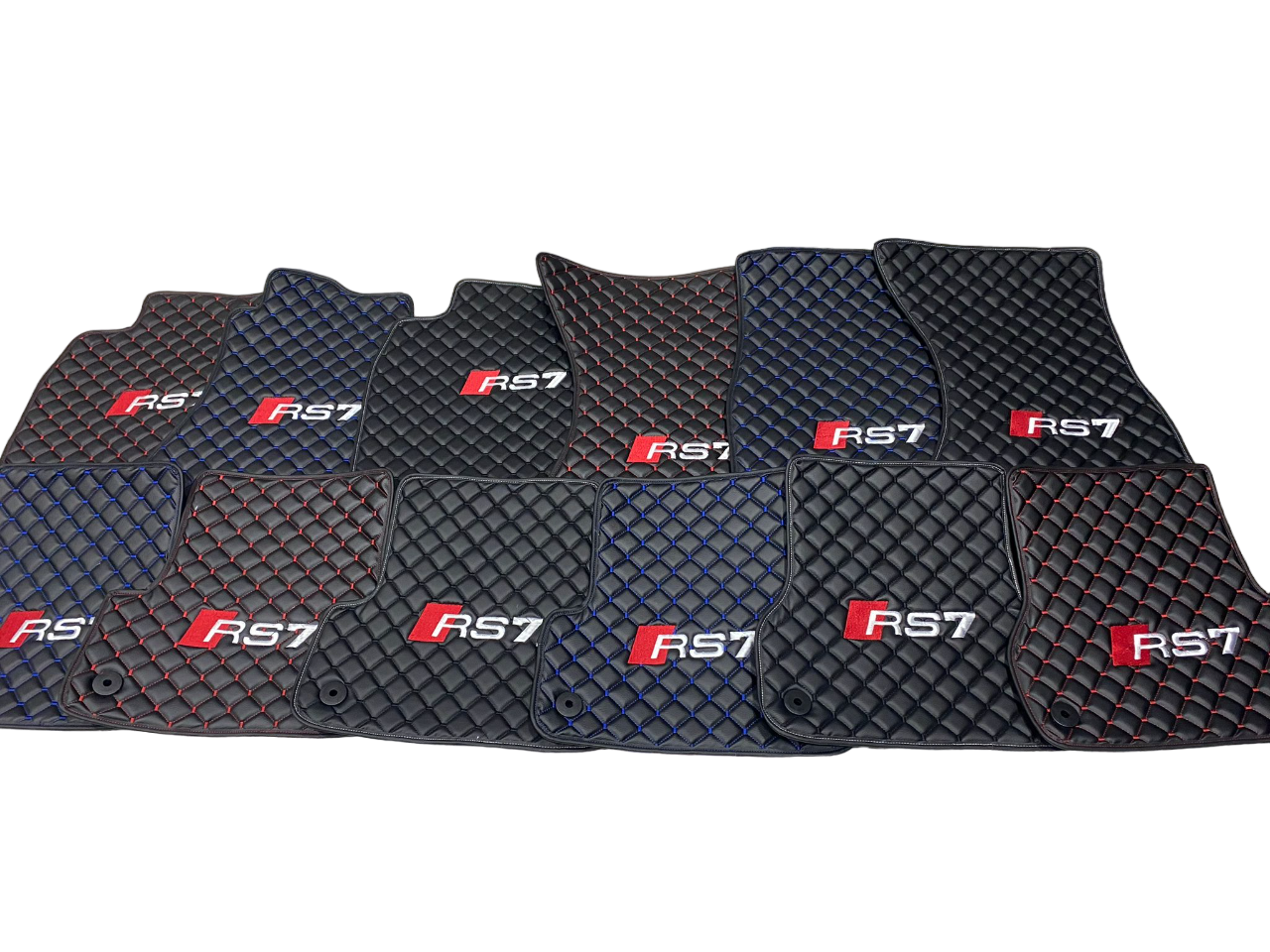 Audi RS7 All Models Waterproof Custom Car Audi RS7 Floor Mats Leather Front Rear Carpet Liner Audi RS7 Car Floor Mats Set