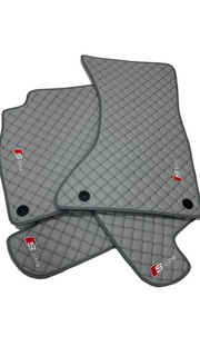 Audi S-Line All Models Waterproof Custom Car Audi Sline Floor Mats Leather Front Rear Carpet Liner Sline Car Floor Mats Set