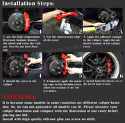 Ford Brake Caliper Cover Red 3D Brake Style Disc Ford Brake Caliper Cover Universal Ford Caliper Cover