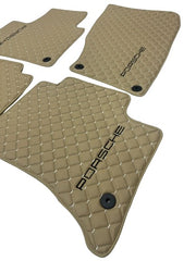 Porsche All Models Waterproof Custom Car Porsche Floor Mats  Leather Front Rear Carpet Liner Porsche Car Floor Mats Set