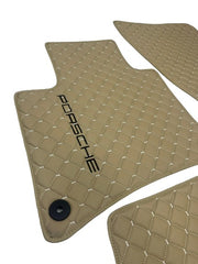 Porsche All Models Waterproof Custom Car Porsche Floor Mats  Leather Front Rear Carpet Liner Porsche Car Floor Mats Set