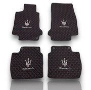 Maserati Levante Custom Car Floor Mats Leather Front Rear Carpet Liner Maserati Levante Car Floor Mats Set