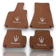 Maserati Levante Custom Car Floor Mats Leather Front Rear Carpet Liner Maserati Levante Car Floor Mats Set