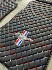 Ford Mustang Waterproof ALL Model Custom Ford Mustang Floor Mat Leather Front Rear Carpet Liner Mustang CAR Floor Mats