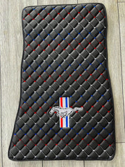 Ford Mustang Waterproof ALL Model Custom Ford Mustang Floor Mat Leather Front Rear Carpet Liner Mustang CAR Floor Mats