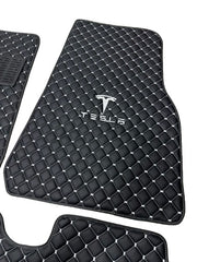 Tesla All Models Waterproof Custom Car Tesla Floor Mats Leather Front Rear Carpet Liner Tesla Car Floor Mats Set