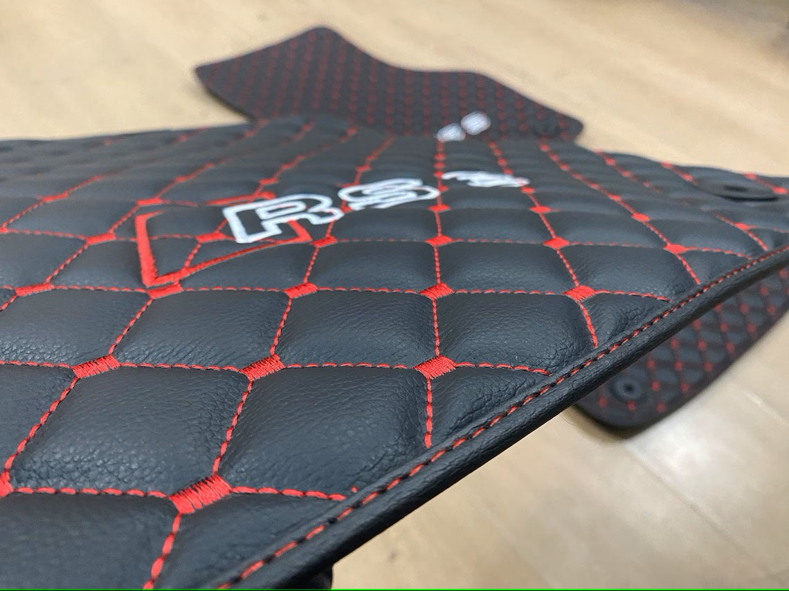 Audi RS3 All Models Waterproof Custom Car Audi RS3 Floor Mat Leather Front Rear Carpet Liner Audi RS3 Car Floor Mats Set